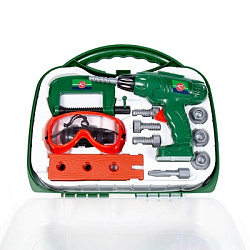 Набор инструментов №59 (14 элементов) (зелёный) (в чемоданчике большом)