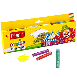 Пастель " Flair " масляная 25цв утолщенная, инструмент для выскабливания, картонная упаковка, европо
