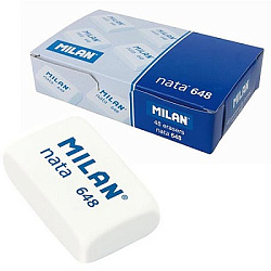 Ластик " Milan " Nata каучуковый, белый, 31*19*9мм, 10013160/260924/3286273/5     