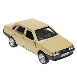 Машина металл LADA-21099 "СПУТНИК" 12 см, двери, багаж, инерц, бежевый, кор. Технопарк в кор.2*36шт