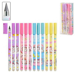 Карандаш вечный " Basir " HB, Единорог, корпус- пластиковый, заточенный, с ластиком, 4 дизайна, плас