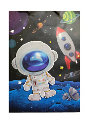 Пакет KOSMO глиттер,3D 30*41,5*12см арт.2856L (1/12/360шт)