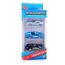 6389-B             PS Набор металлических машин, металл. Размер упак: 20х9х4см