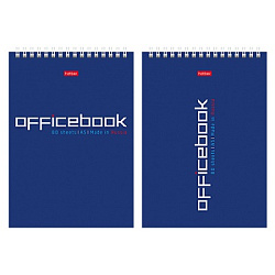 Блокнот А5 спираль сверху  80л " Hatber " Office Book, клетка, обложка - мелованный картон, УФ-лак, 