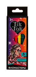 334943 Фломастеры 6цв, круглые, карт коробка TIK TOK GIRL в кор.12*24наб