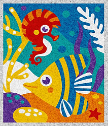 Набор для творчества. Песочная фреска "Коралловый риф" (7 цветов, 188х217 мм) арт.04321