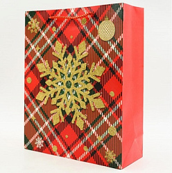 Пакет НОВОГОДНЕЕ ЧУДО глиттер 30*41,5*12см арт.635A  (1/12/360шт)