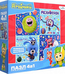 Геройчики. Пазл 4в1 (9-16-25-36). Бублик и друзья. 07907