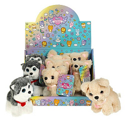 366592 Игрушка мягкая "милые щенки" 14 см, 2 цвета, без чипа, в диспл. Добрые игрушки уп-9шт в кор.3