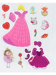 Развив. брошюра с накл. PRINCESSES (РТ-1741) А5,4л,цв.обл цел кар,глян.лам,бл.офс полноцв,скр