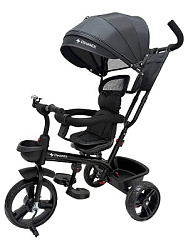 Велосипед трёхколесный с ручкой НЕПТУН (колеса EVA размер 10"/8" пов.сид) черный (Арт ВЛ-2777)