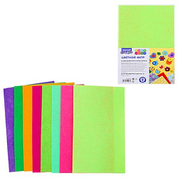 Фетр цветной " Mazari " А4 8л 8цв 1мм Яркие цвета ассорти, мягкий, пластиковый пакет, европодвес