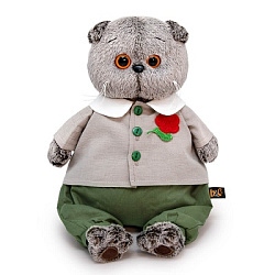 Ks30-225 Игрушка Кот Басик в комплекте с цветком