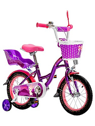 Велосипед двухколёсный ФАНТАЗИЯ. Фиолетовый. Колёса 14 дюймов (арт. ВЛ-2826)