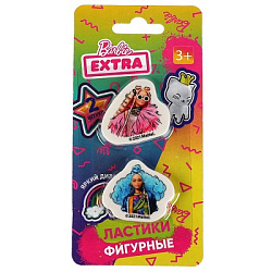 325469 Ластики Барби фигурные, 2шт, блистер, barbie extra Умка в кор.6*24наб