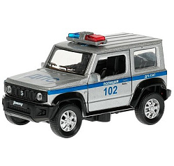 Машина металл SUZUKI JIMNY ПОЛИЦИЯ 11,5 см, двер, баг, инер, сер, кор. Технопарк в кор.2*36шт