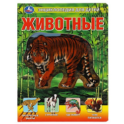 Животные, энциклопедия (с вставками из прозр. пленки) 230х300мм 10стр Умка в кор.20шт