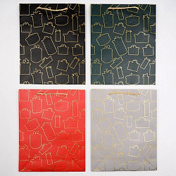 Пакет НОВОГОДНИЙ 26*32*12см тисн.фольг. арт.588M (1/12/480шт)