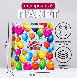 Пакет подарочный ламинированный вертикальный «Мечты сбываются», 23×27×11.5 см