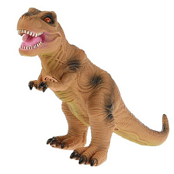 Игрушка пластизоль динозавр тиранозавр 32*11*23 см, хэнтэг, звук ИГРАЕМ ВМЕСТЕ в кор.72шт