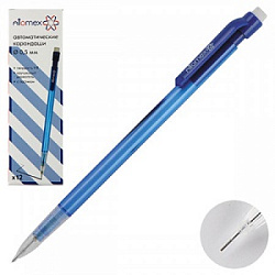 Карандаш автоматический "Attomex" d=0,5 мм, НВ, полупрозрачный корпус, с пластиковым держателем, с к