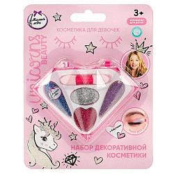 Косметика ДЛЯ ДЕВОЧЕК набор косметики: тени для век с блестками, аппликатор МИЛАЯ ЛЕДИ в кор.3*288шт