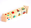 Кубики на оси "Подбери цвета", 4шт
