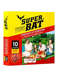 Спирали от комаров "SuperBat", тройной эффект, 10 шт   3396910