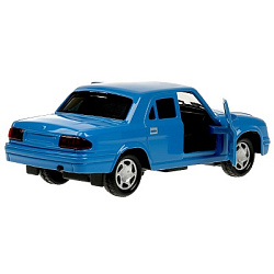 369119 Машина металл ГАЗ -31105 «волга» 12 см, двери, багаж, инерц, синий, кор. Технопарк в кор.2*36