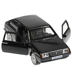326429 Машина металл LADA -2108 "СПУТНИК", 11,7 см, двери, баг., ин., черный, кор. Технопарк в кор.2