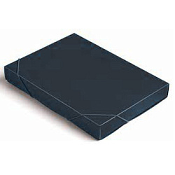 Папка-короб на резинках " Бюрократ " А4 40мм черная, пластик 0,7мм