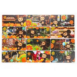 Игрушка деревянная пазл  12,5*6 см. Чебурашка терм. пакет Буратино в кор.15шт