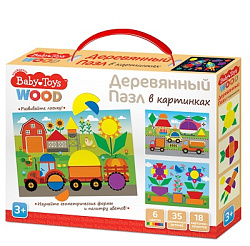 Пазл деревянный 35 эл Baby Toys арт.04098