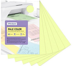 Бумага цветная OfficeSpace "Pale Color", А4, 80г/м2, 500л., (желтый)