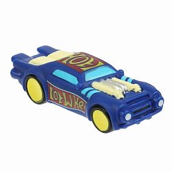 Игрушка для ванны синяя машинка ХОТ ВИЛС 1 шт., сетка, хенгтег КАПИТОШКА в кор.200шт