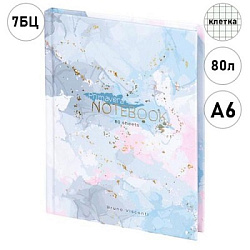 Блокнот МАЛЫЙ ФОРМАТ А6 7БЦ 80л " Альт "  Бабочки. Стрекозы, клетка, обложка- матовый ламинированный