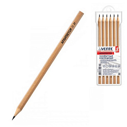 Набор карандашей ч/гр " Attomex " 6шт, 2В, В, НВ, Н, 2Н, шестигранный, цвет корпуса - желтый, пласти