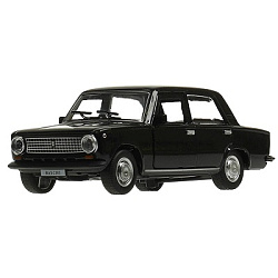 371191 Машина металл ваз-2101  длина 12 см, двери, багаж, инерц, черный, кор. Технопарк в кор.2*36шт