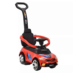 Каталка-толокар №908-1 с родительской ручкой и ограничителями/свет,звук/коробка/67*30*33