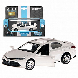 ТМ "Автопанорама" Машинка металлическая 1:43 Toyota Camry, белый, откр. двери, инерция, в/к 17,5*12,