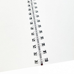 Скетчбук, белая бумага 100г/м2, 195х195мм, 80л, спираль, 7БЦ, без линовки, обложка - матовый ламинир