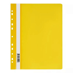 Скоросшиватель пластиковый А4 " Стамм " с перфорацией 120/160мкм, желтый