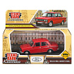 Машина металл LADA lada 2106 длина 10,5 см, инерц, красный, кор. Технопарк в кор.2*36шт