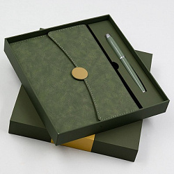 Ежедневник А5 120л КИОТТО ОЛИВА +ручка в подар.упак. арт.15100 (1/20шт)